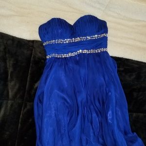 Royal Blue Chiffon Dress